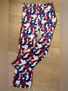 Bold Vintage Multi-Color Boot Cut Jeans